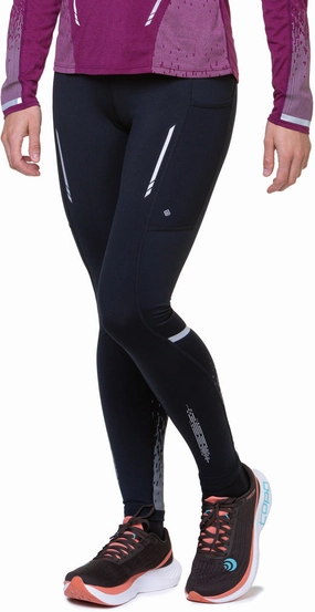 Breathable Fabric Maternity Wear Ronhill Tech Reflect Womens Long Running Tights - Black