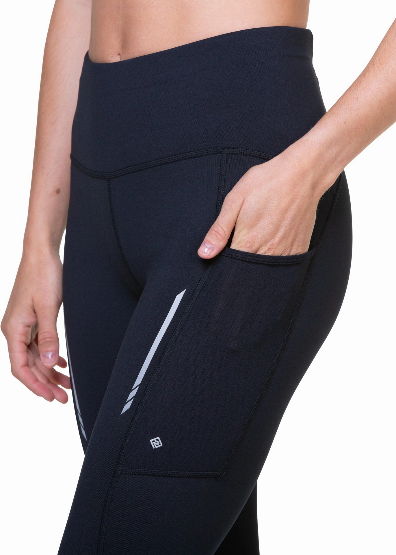 Stretch Fit For Teens Ronhill Tech Reflect Womens Long Running Tights - Black