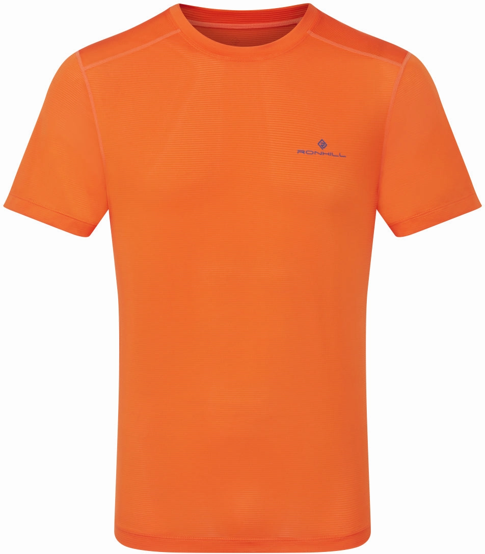 Ronhill Tech Short Sleeve Mens Running Top - Orange Workout