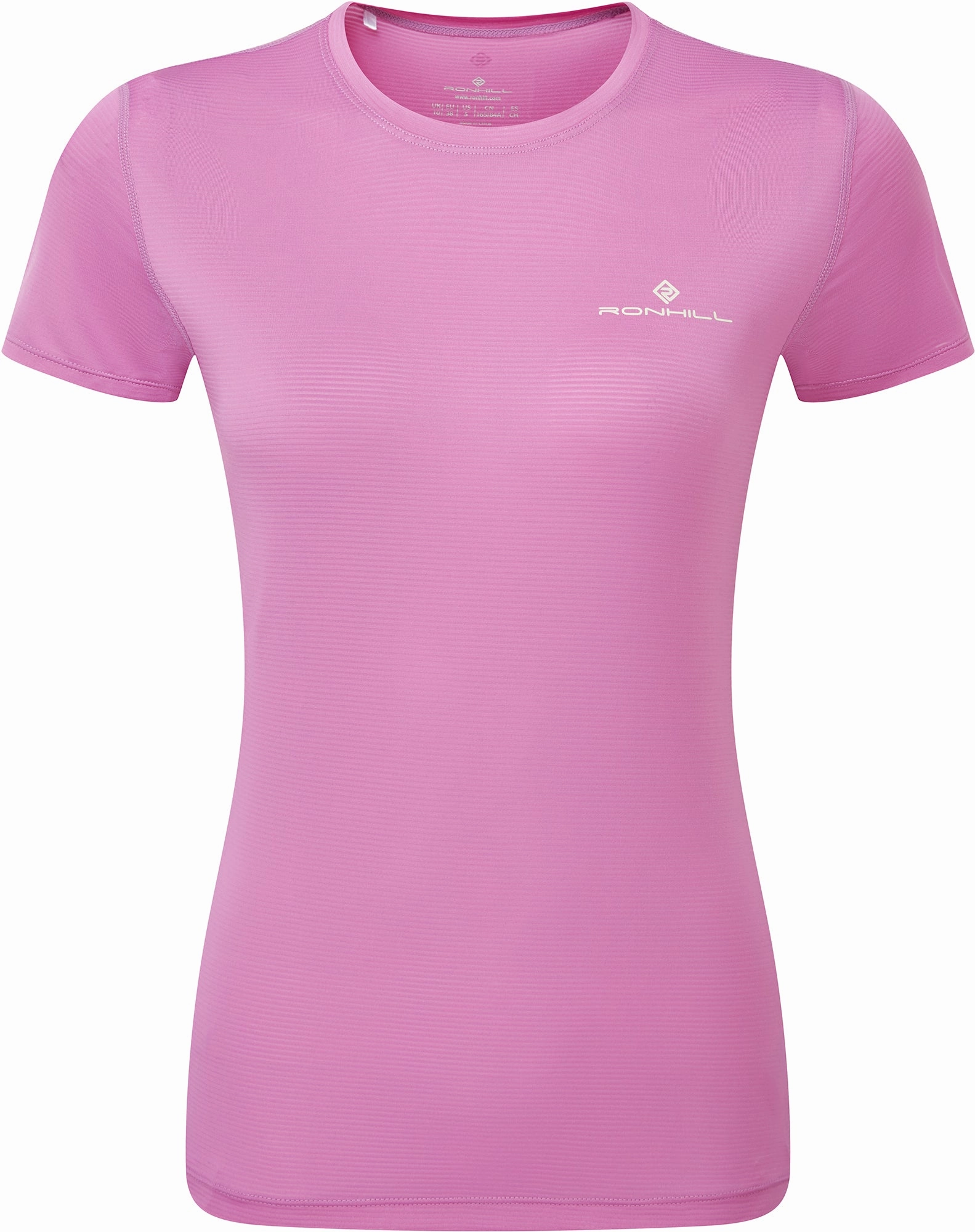 Ronhill Tech Short Sleeve Womens Running Top - Pink Bright Color