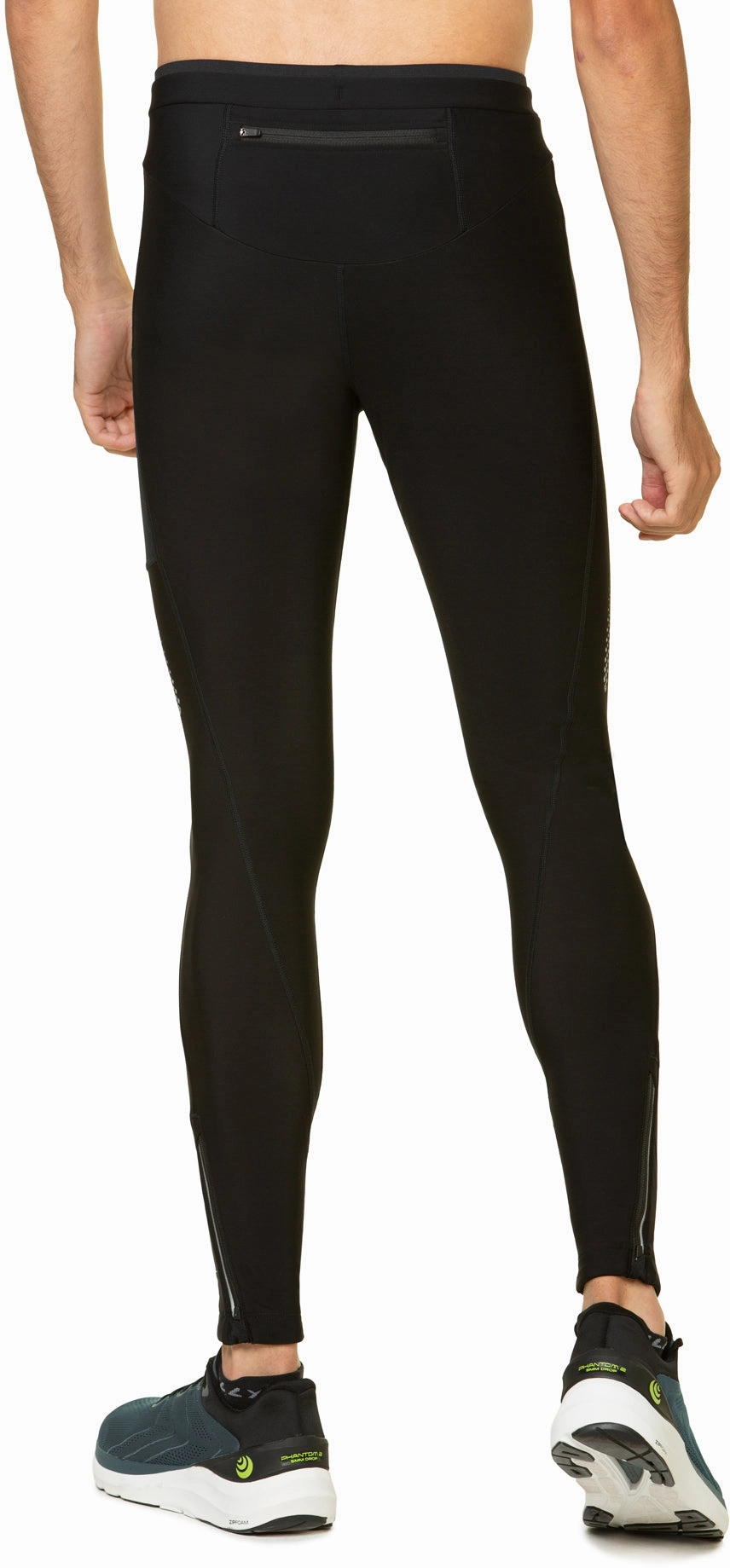 Non Bunching Seamless construction Ronhill Tech Winter Mens Long Running Tights - Black