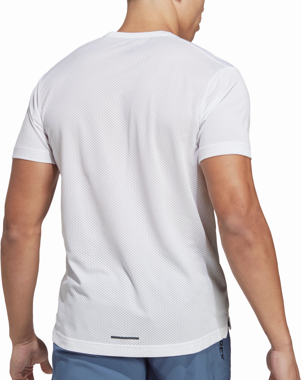 Minimalist Stitching adidas Terrex Agravic Short Sleeve Mens Running Top - White