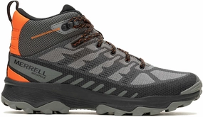 Merrell Speed Eco Mid Waterproof Mens Walking Boots - Grey Light Walking Windproof Support