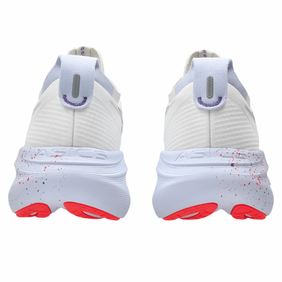 night running footwear Lateral Stability Wing ASICS Men's GEL-NIMBUS 27 TOKYO Collection Running Shoes in Cream/Edo Purple AW25