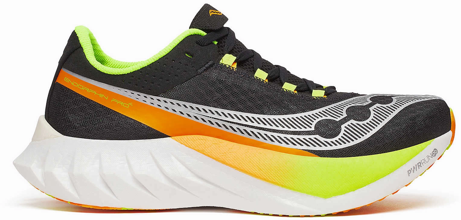 Saucony Endorphin Pro 4 Mens Running Shoes - Black Shock Absorption Midsole Slip Resistant Pattern