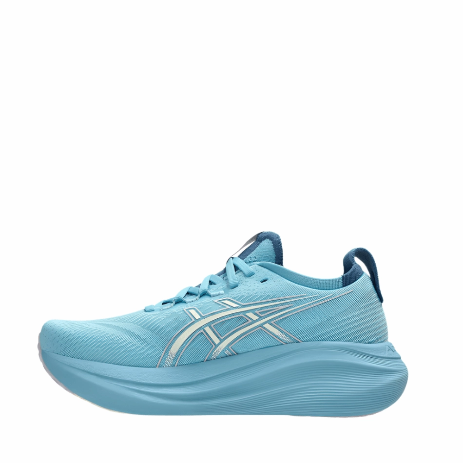 Unisex Appeal on - road shoes ASICS Women's GEL-NIMBUS 27 Running Shoes in Still Water/Cream AW25