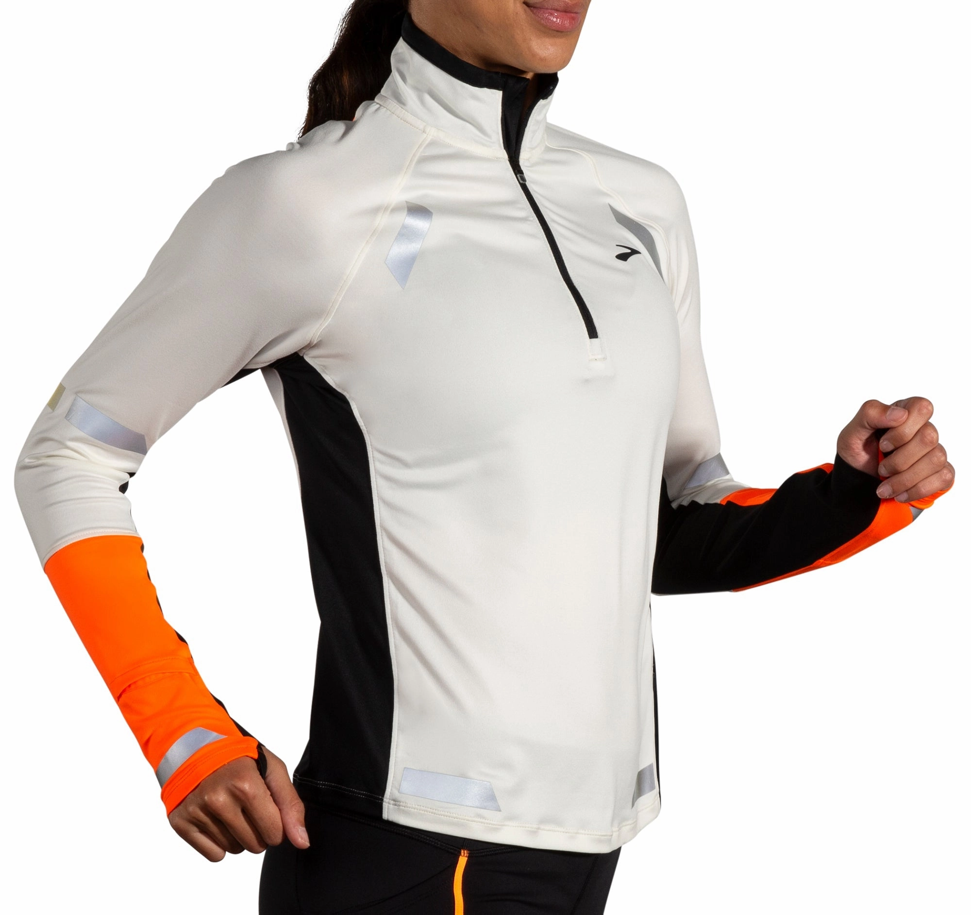 Brooks Run Visible 2.0 Half Zip Long Sleeve Womens Running Top - Grey Home Relaxation Anti Static Treatment