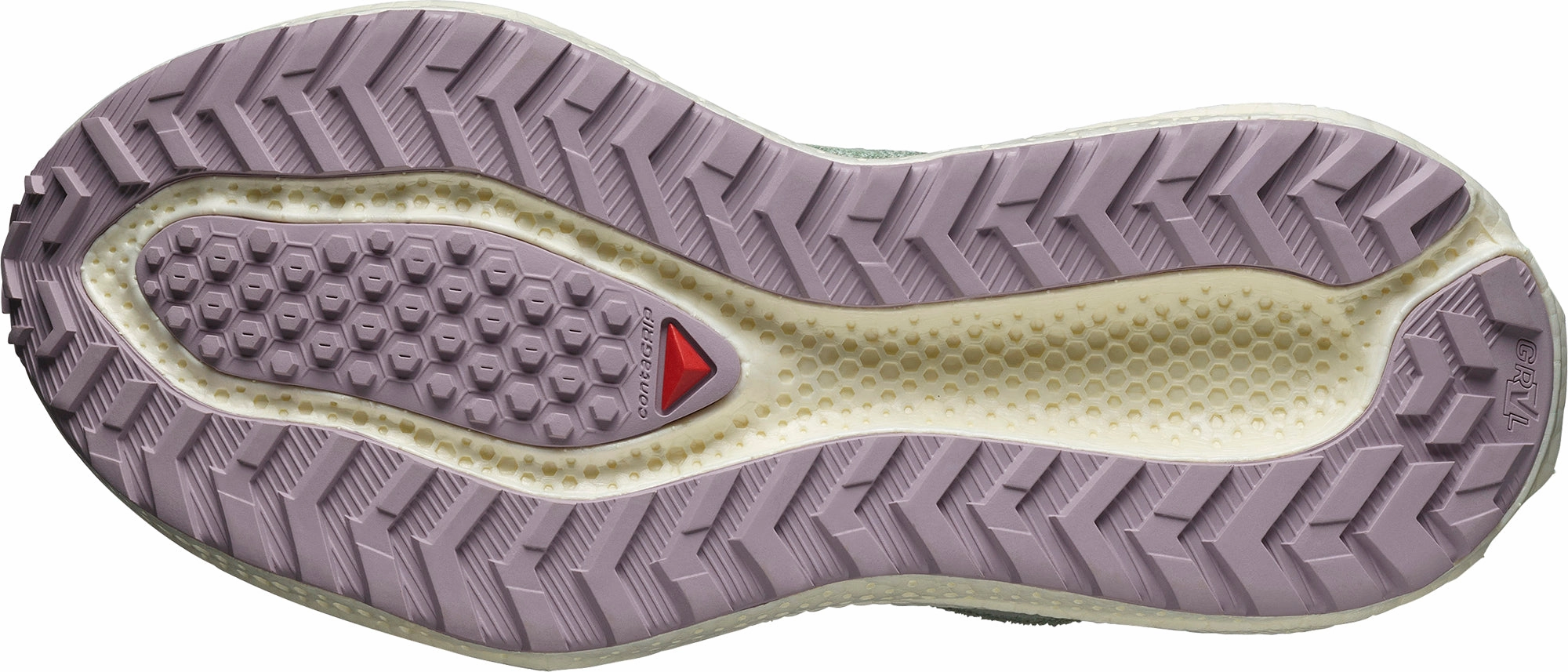 Balanced Cushioning Salomon Aero Glide 3 GRVL Womens Trail Running Shoes - Green