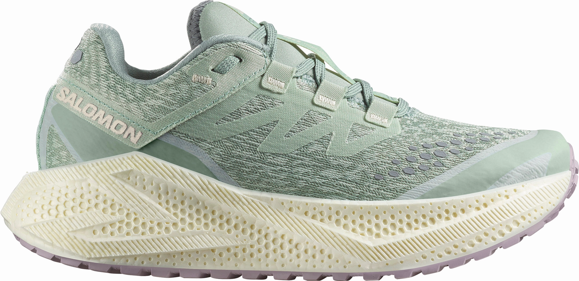 Expandable Salomon Aero Glide 3 GRVL Womens Trail Running Shoes - Green