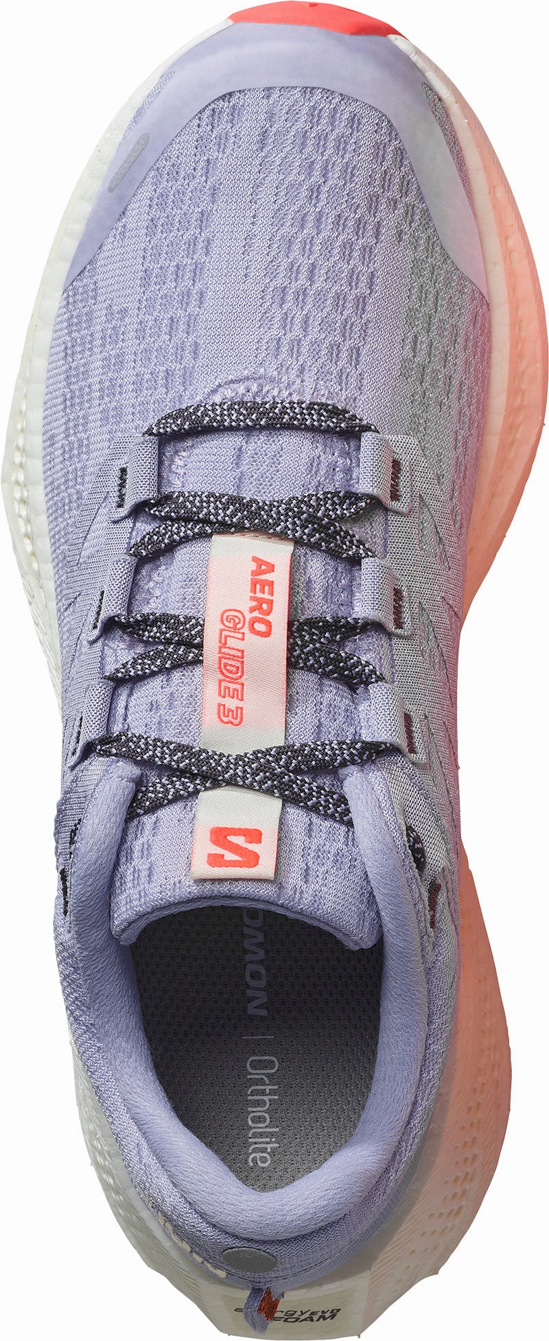 Full Grip Elastic tongue Salomon Aero Glide 3 Womens Running Shoes - Purple