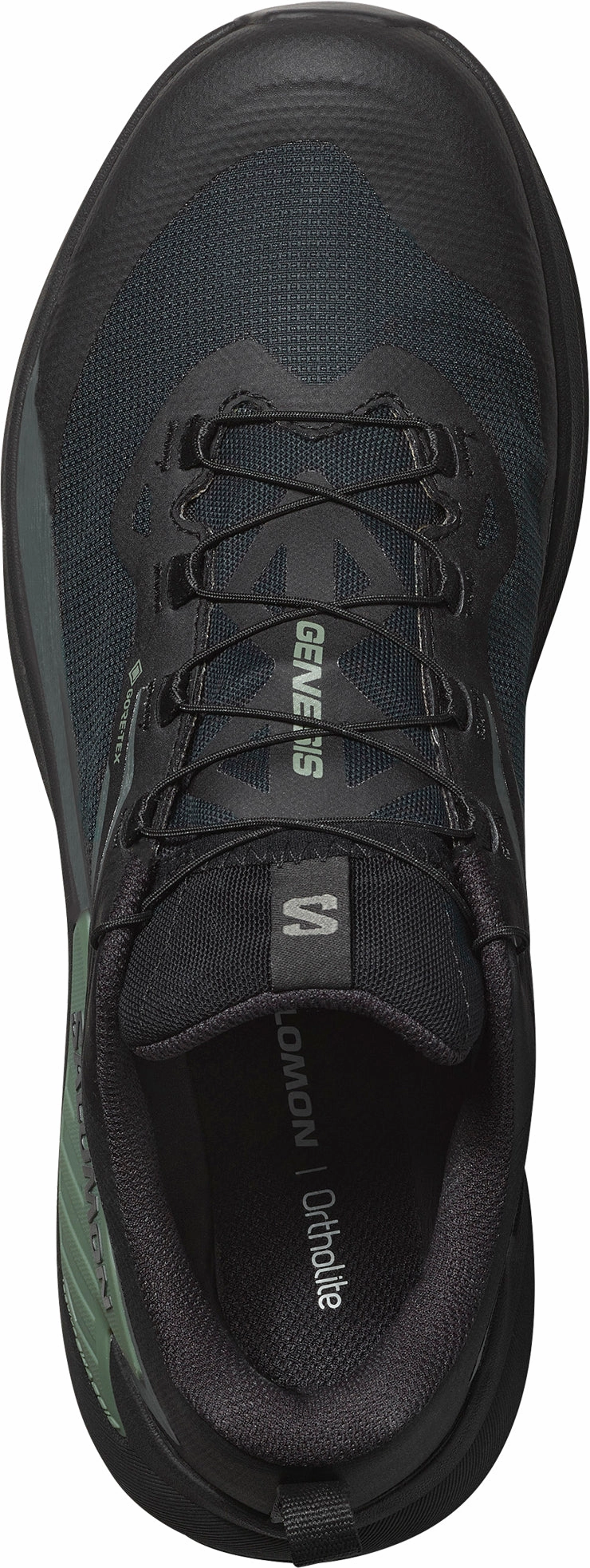Salomon Genesis GORE-TEX Mens Trail Running Shoes - Black Windy Weather Running Midfoot Lockdown System