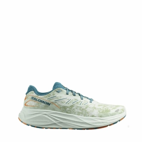 Salomon Men's Aero Glide 2 Running Shoes in Aqua/Tahitian Tide/Bird Of Paradise Foot Form running with a watch