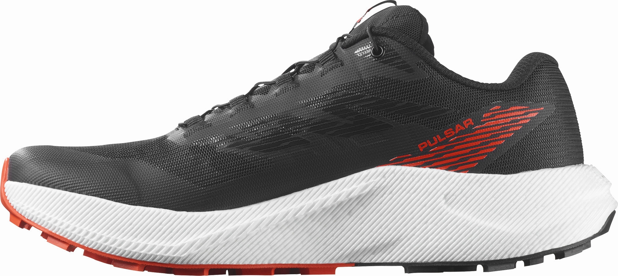 Salomon Pulsar Mens Trail Running Shoes - Black wave - cushion shoes