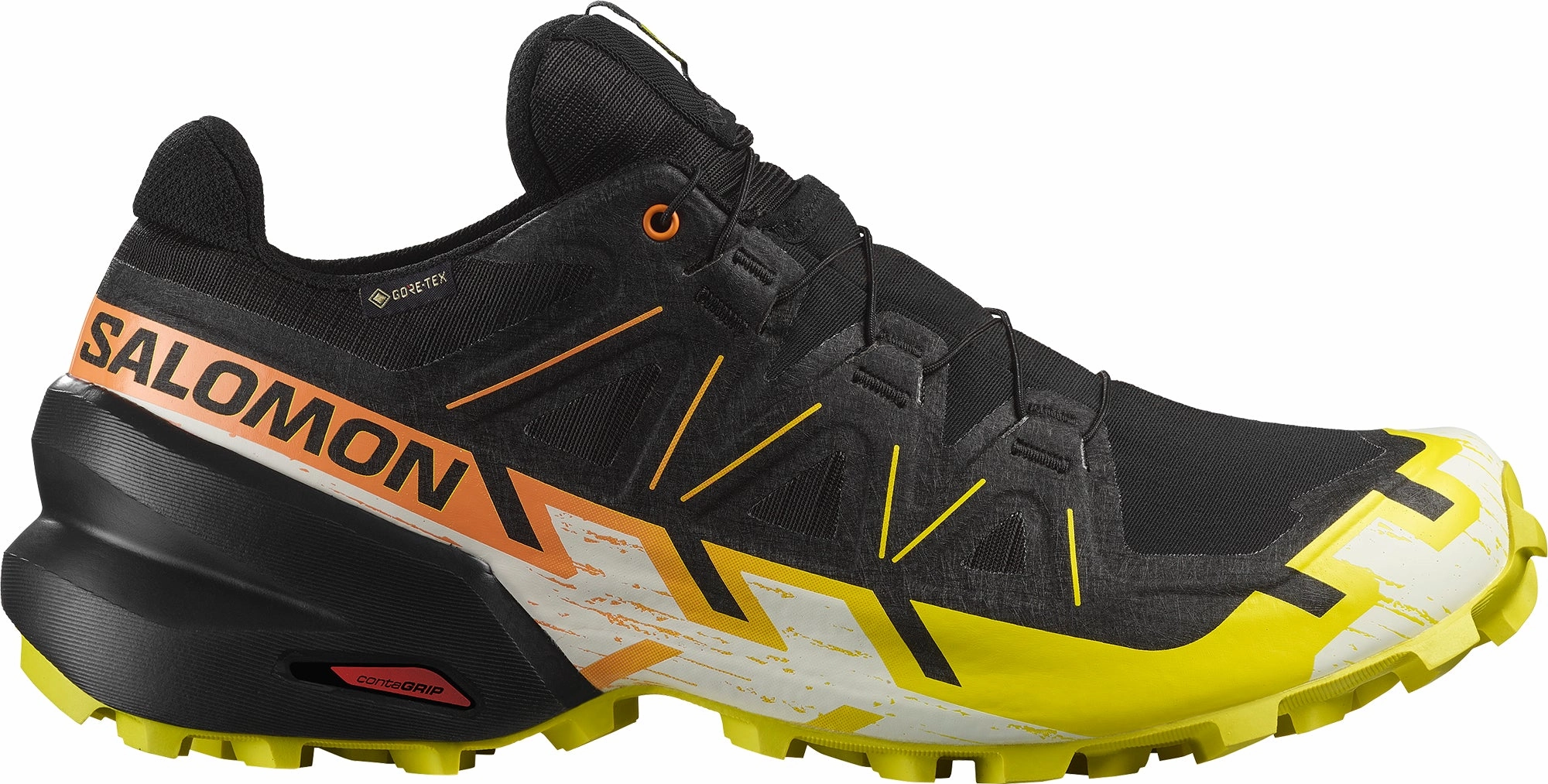 Salomon Speedcross 6 GORE-TEX Mens Trail Running Shoes - Black Cushioning Pods Configuration