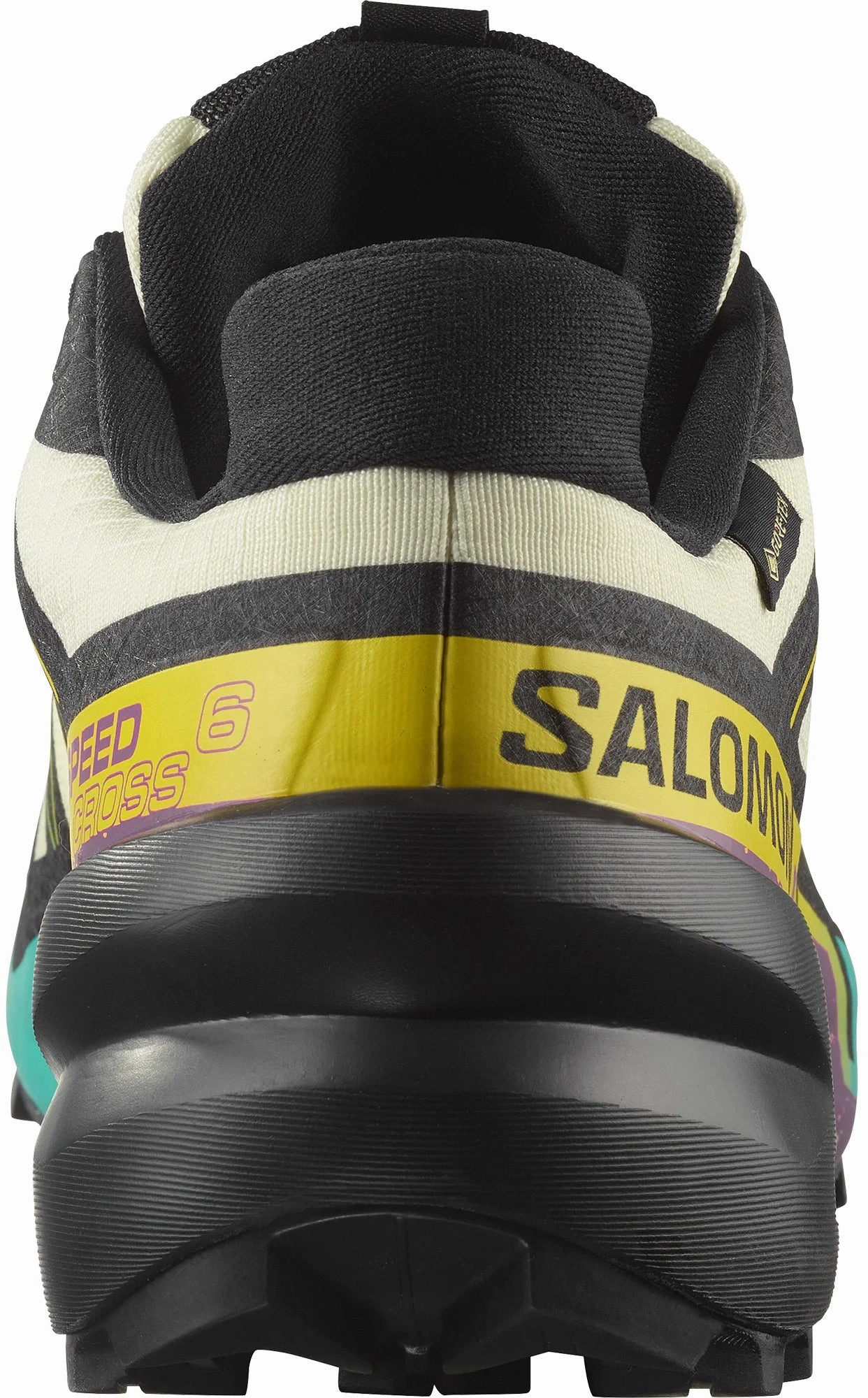 Enhanced Ground Contact Zones Salomon Speedcross 6 GORE-TEX Mens Trail Running Shoes - Yellow