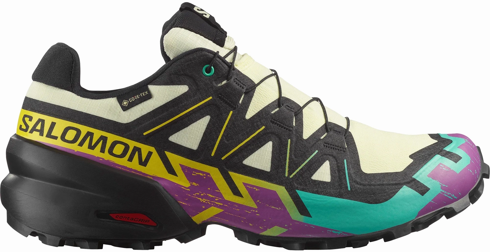 Salomon Speedcross 6 GORE-TEX Mens Trail Running Shoes - Yellow Quick   Drying Material