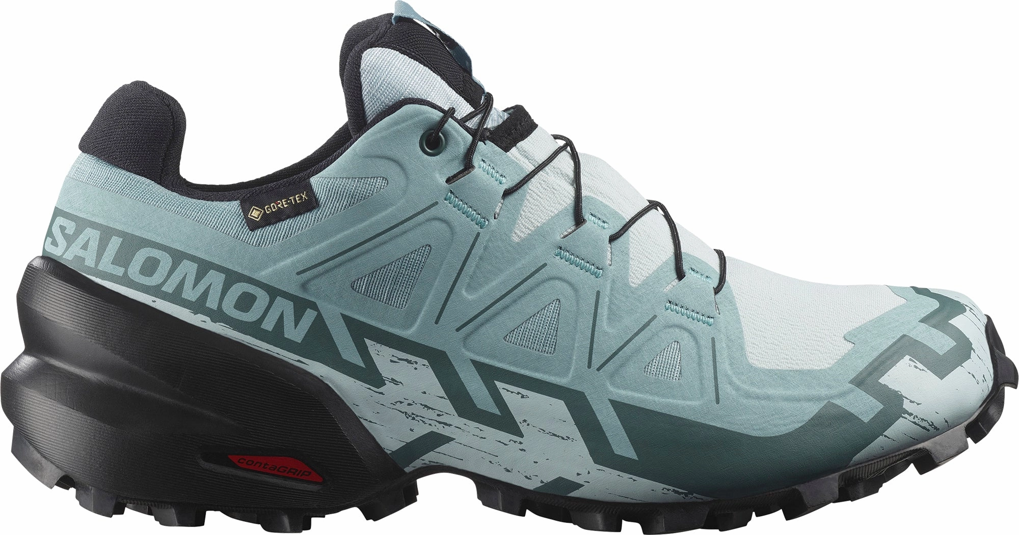 Salomon Speedcross 6 GORE-TEX Womens Trail Running Shoes - Blue Ergonomic Shape TPU Stabilizer