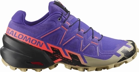 Salomon Speedcross 6 Womens Trail Running Shoes - Purple Air Cell Shock Diffusion Performance Fit