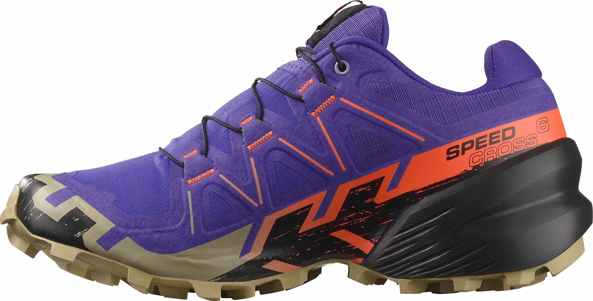Vibration Dampening Layer Impact Support Salomon Speedcross 6 Womens Trail Running Shoes - Purple