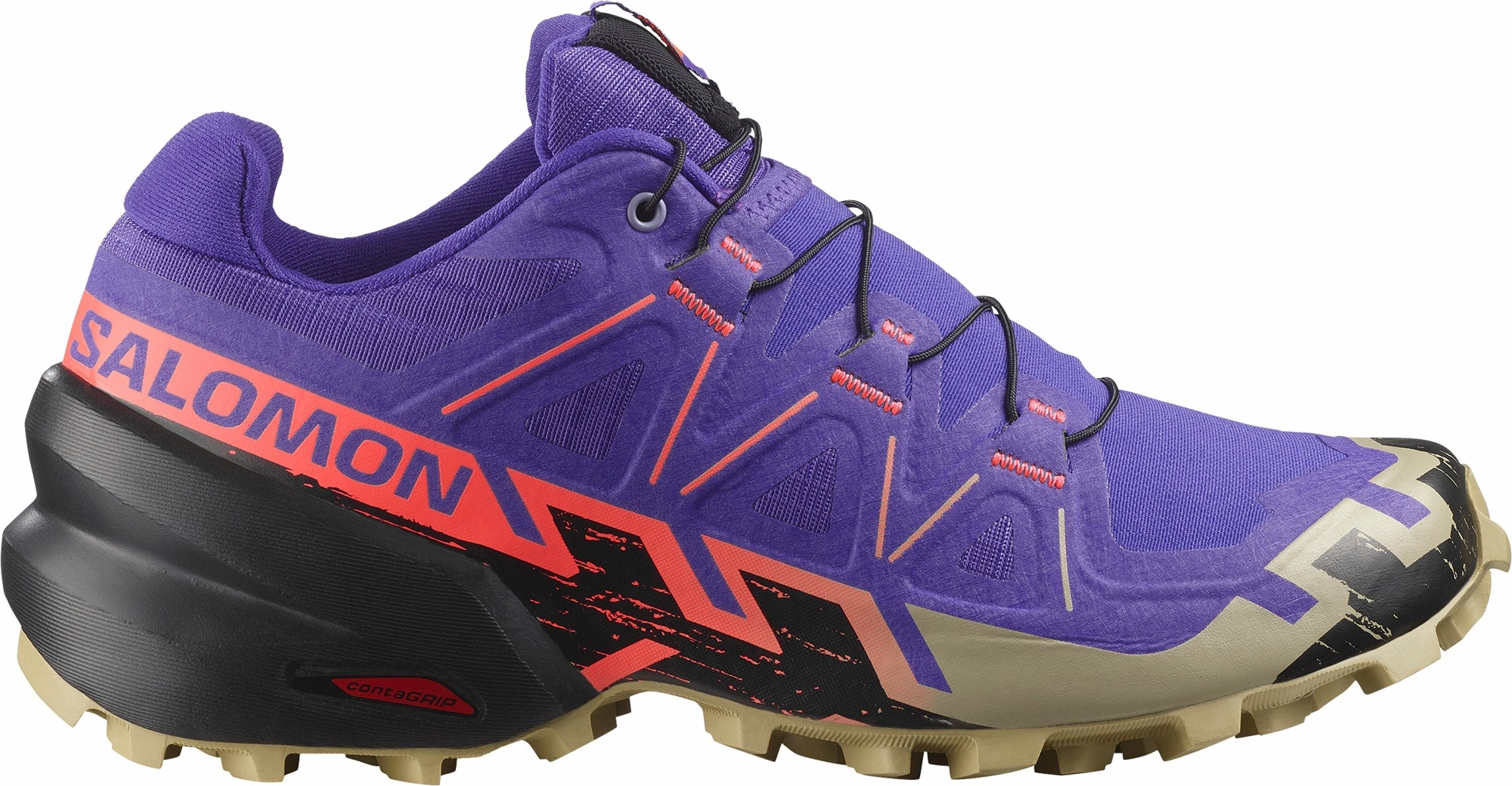 Salomon Speedcross 6 Womens Trail Running Shoes - Purple Air Cell Shock Diffusion Performance Fit
