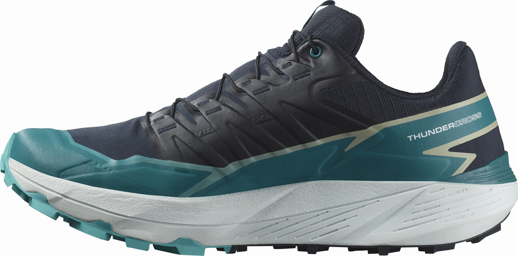 3D - mesh shoes Removable Insole Salomon Thundercross Mens Trail Running Shoes - Blue