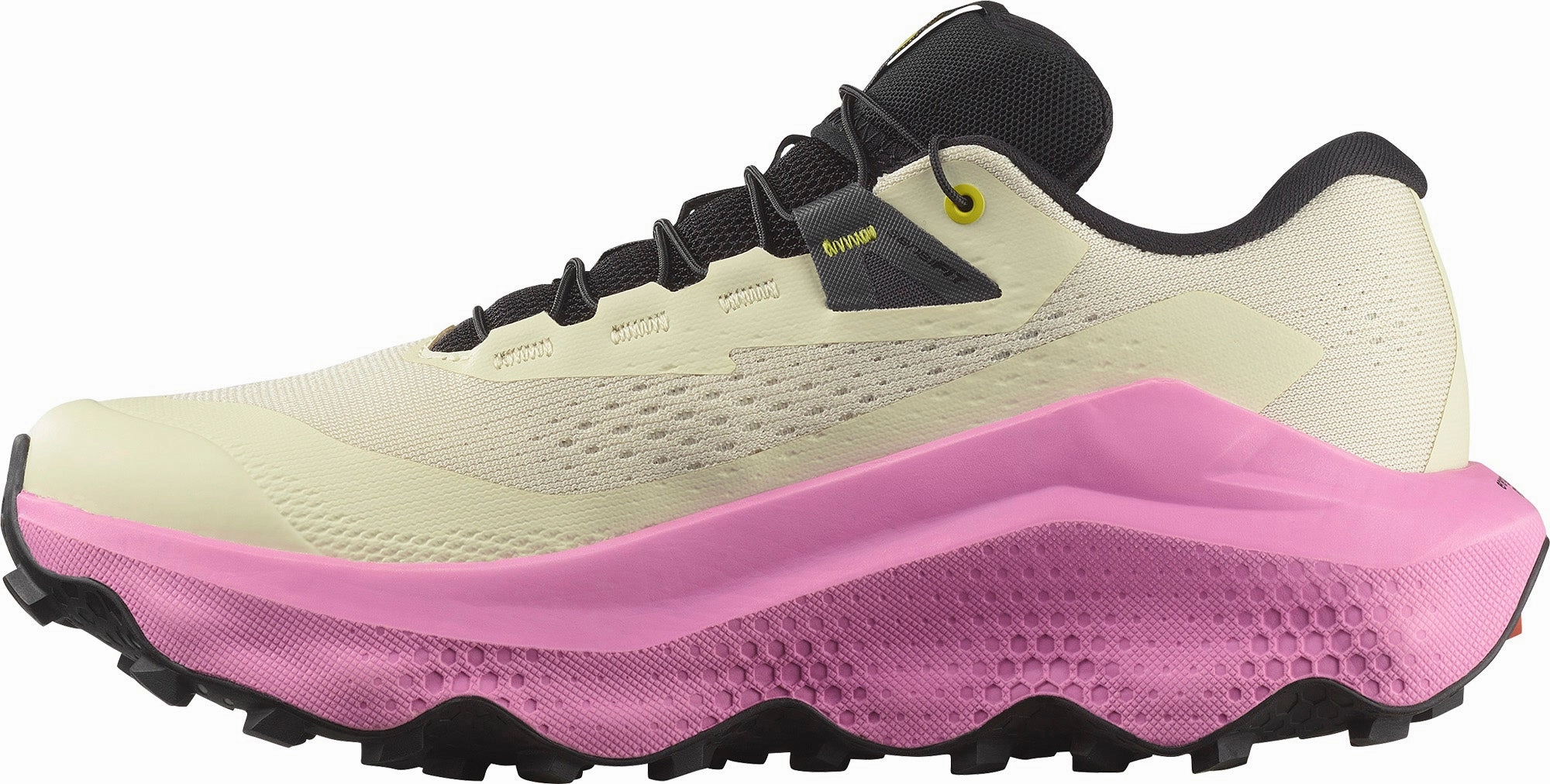 half - size running in a rope bridge area shoes Salomon Ultra Glide 3 Womens Trail Running Shoes - Cream