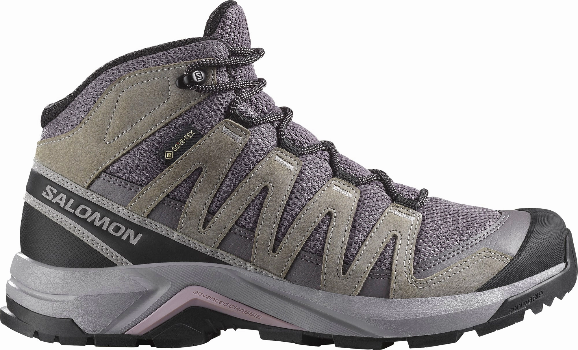 Breath Zone Salomon X-Adventure Recon Mid GORE-TEX Womens Walking Shoes - Grey