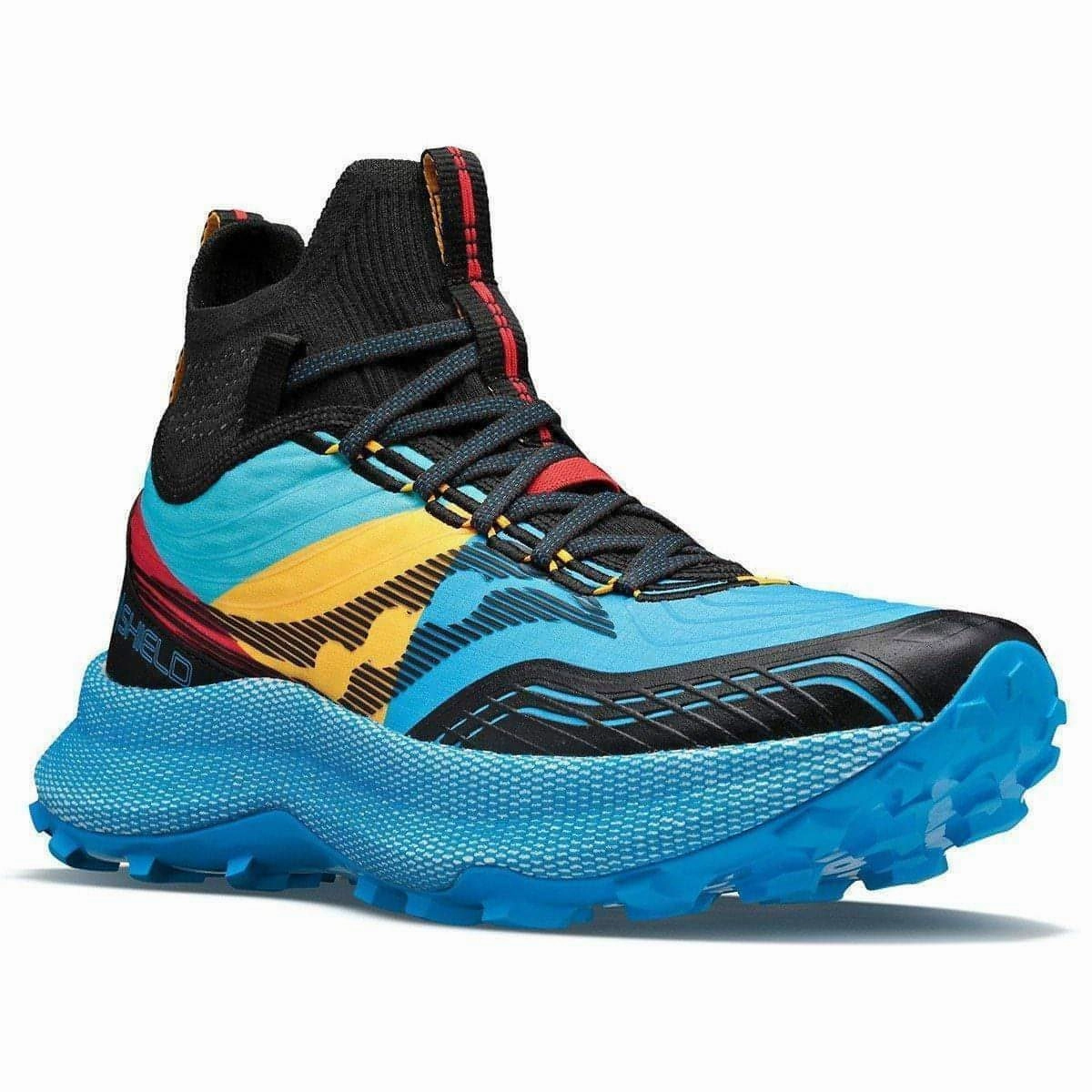 Saucony Endorphin Mid Mens Trail Running Shoes - Blue EVA midsole running shoes