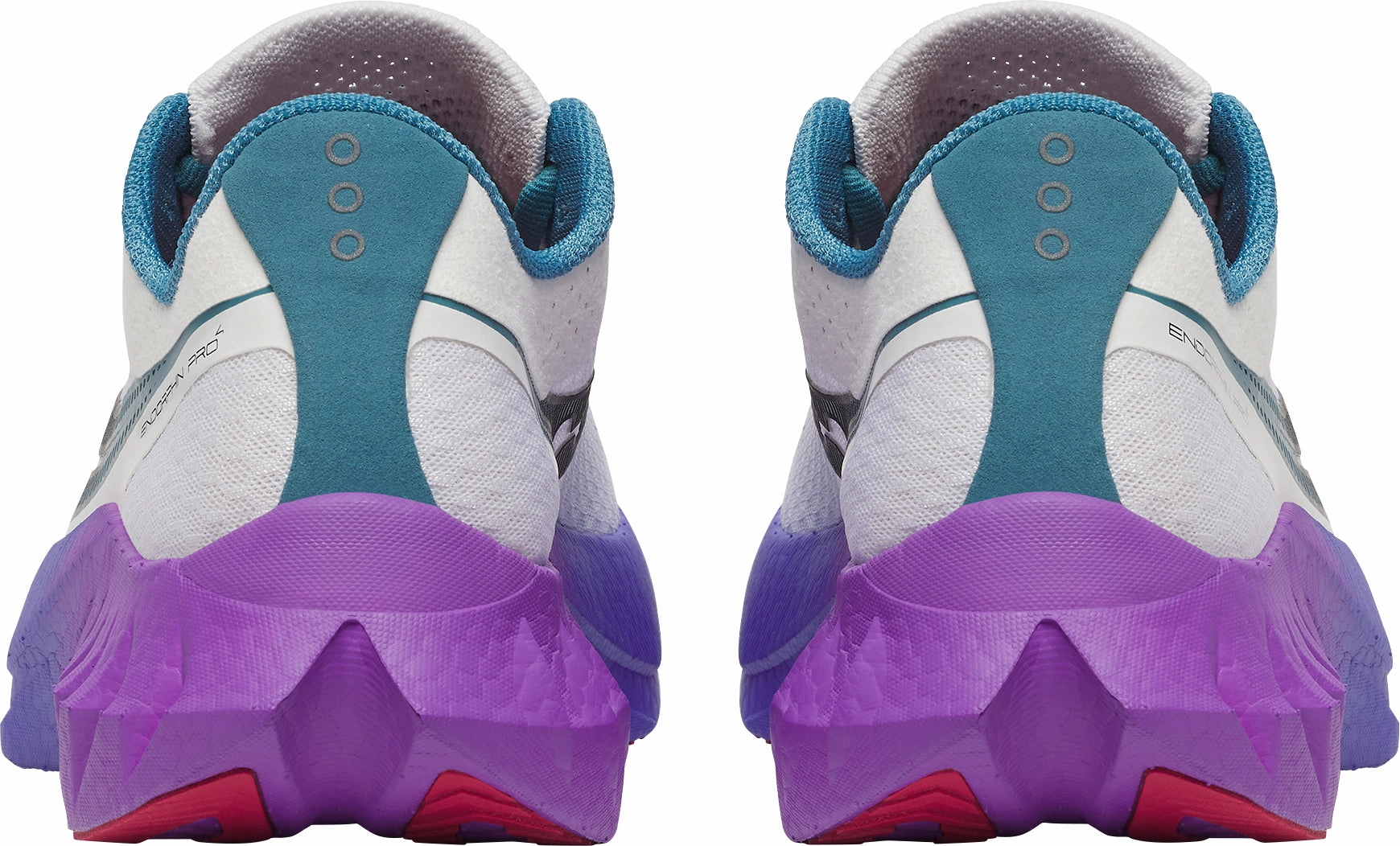 Hexagonal Traction Nodes Saucony Endorphin Pro 4 Mens Running Shoes - White