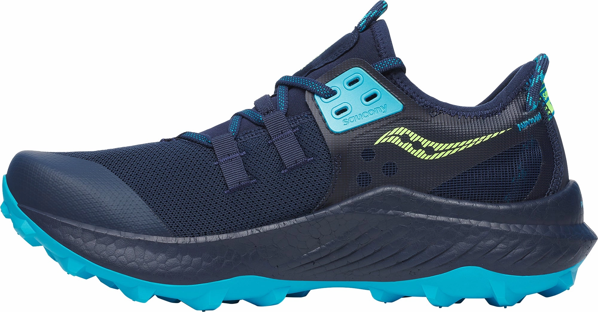 running in the park flexible shoe aspects Saucony Endorphin Rift Mens Trail Running Shoes - Navy