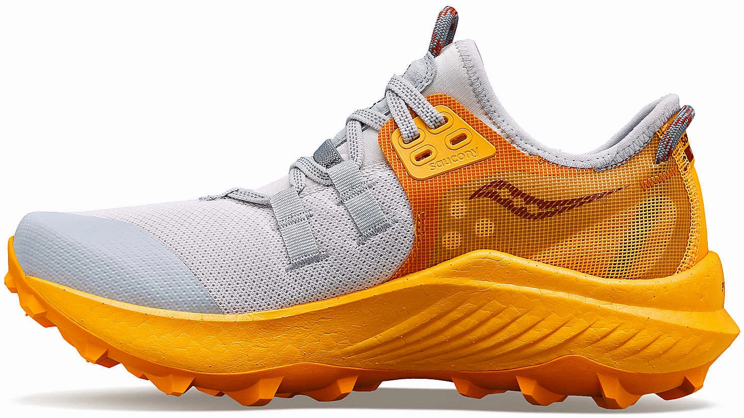 track runner arch - supported running wear Saucony Endorphin Rift Womens Trail Running Shoes - Grey