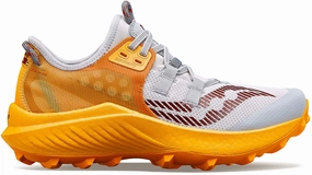 Cushioned Midsole Support running in the humidity shoes Saucony Endorphin Rift Womens Trail Running Shoes - Grey