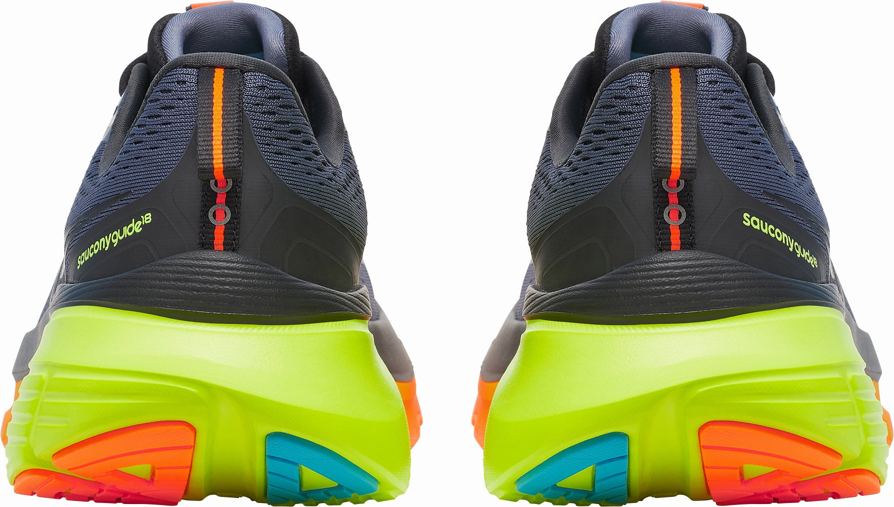 rubber Saucony Guide 18 Mens Running Shoes - Grey