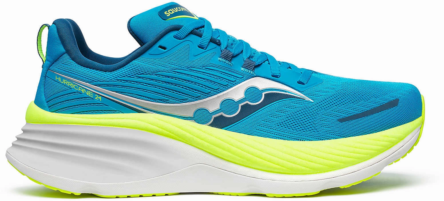 Saucony Hurricane 24 Mens Running Shoes - Blue FoamCushion
