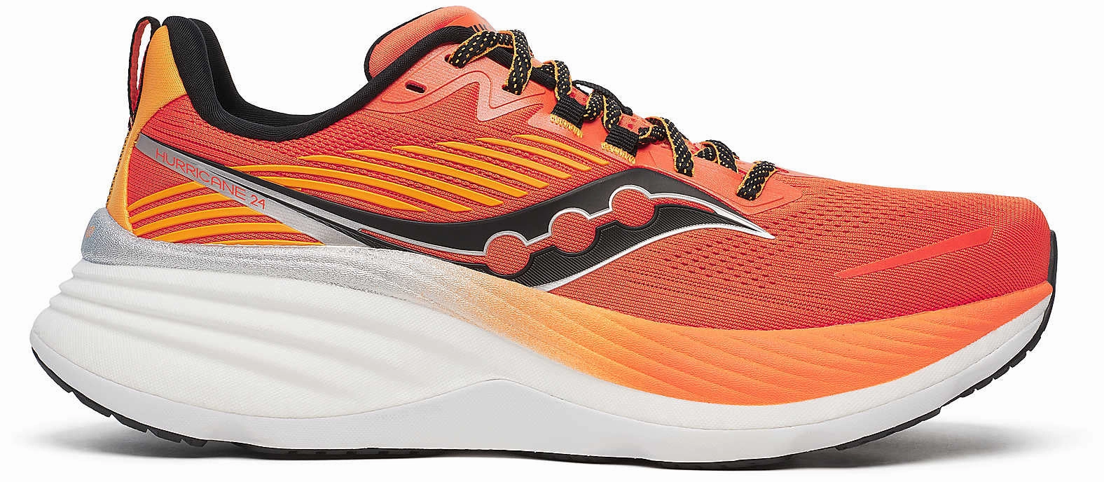 Saucony Hurricane 24 Mens Running Shoes - Orange Breathable Knit Structure