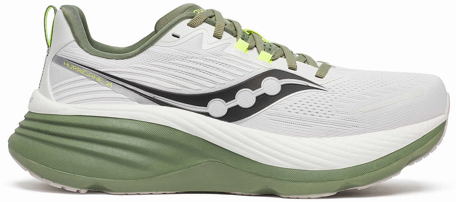 Saucony Hurricane 24 Mens Running Shoes - White Stability assistance