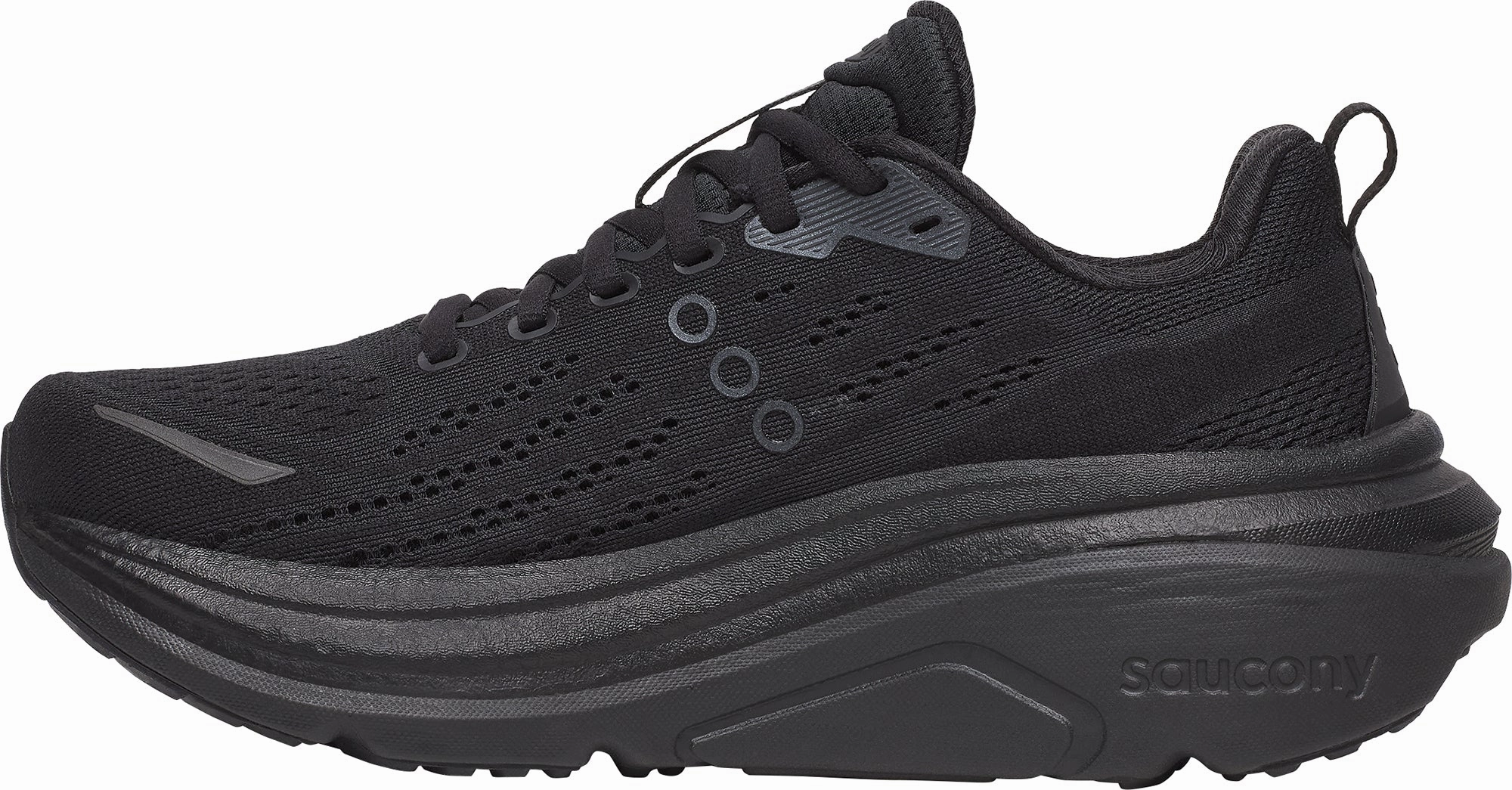 Saucony Hurricane 25 Womens Running Shoes - Black Gravel Terrain