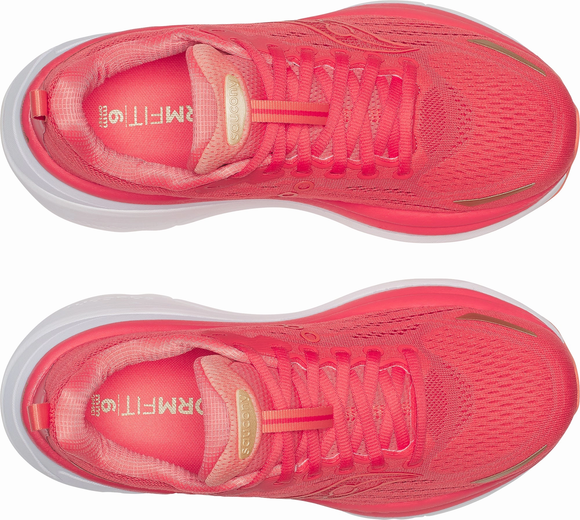 Compression Web Frame High Rebound Midsole Saucony Hurricane 25 Womens Running Shoes - Pink