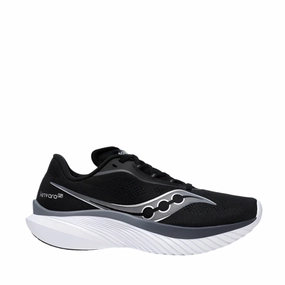 Saucony Kinvara 15 Men's Running Shoes Black/White AW24 Mountain wide - fit spaciousness