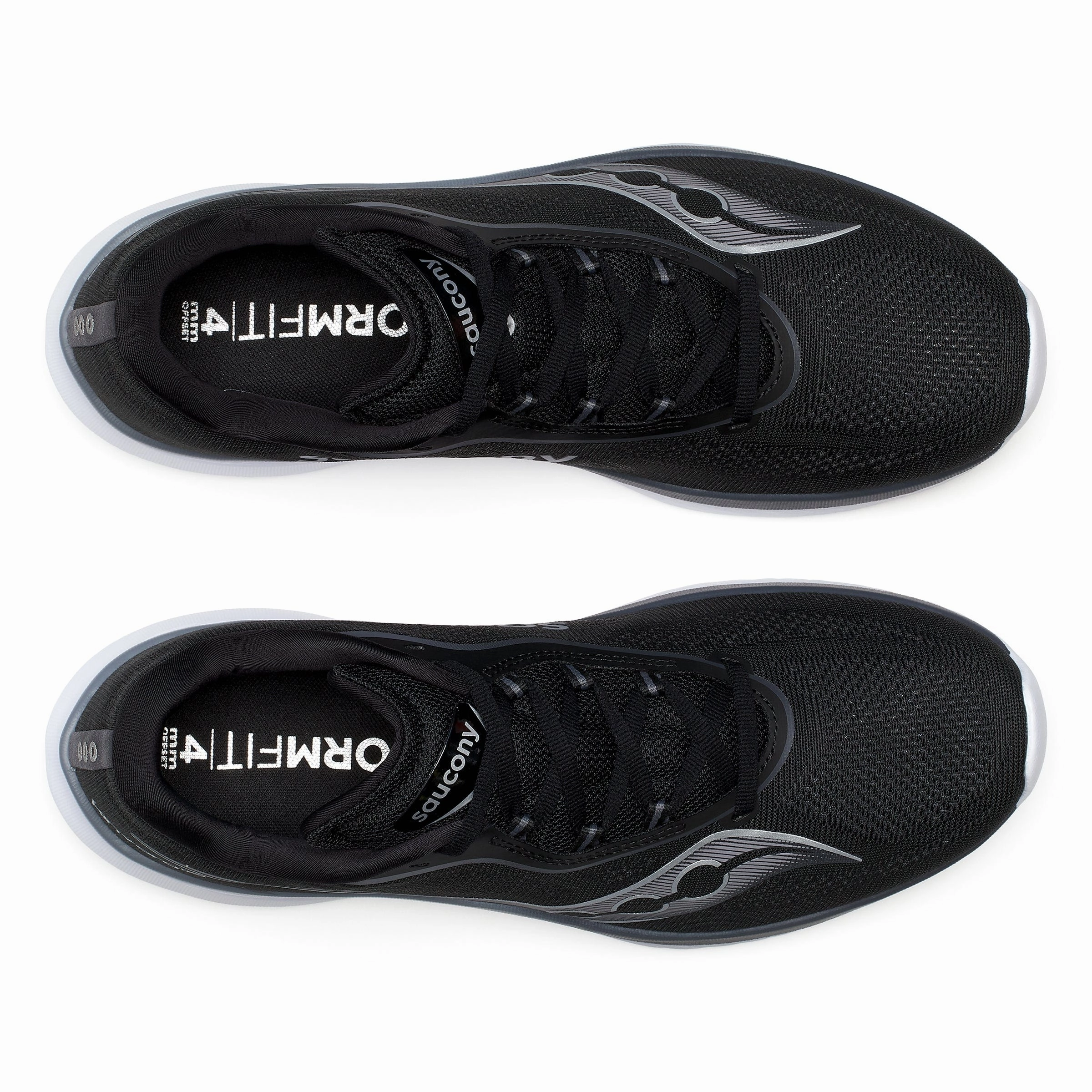 Saucony Kinvara 15 Men's Running Shoes Black/White AW24 Thermo Regulating Fabric