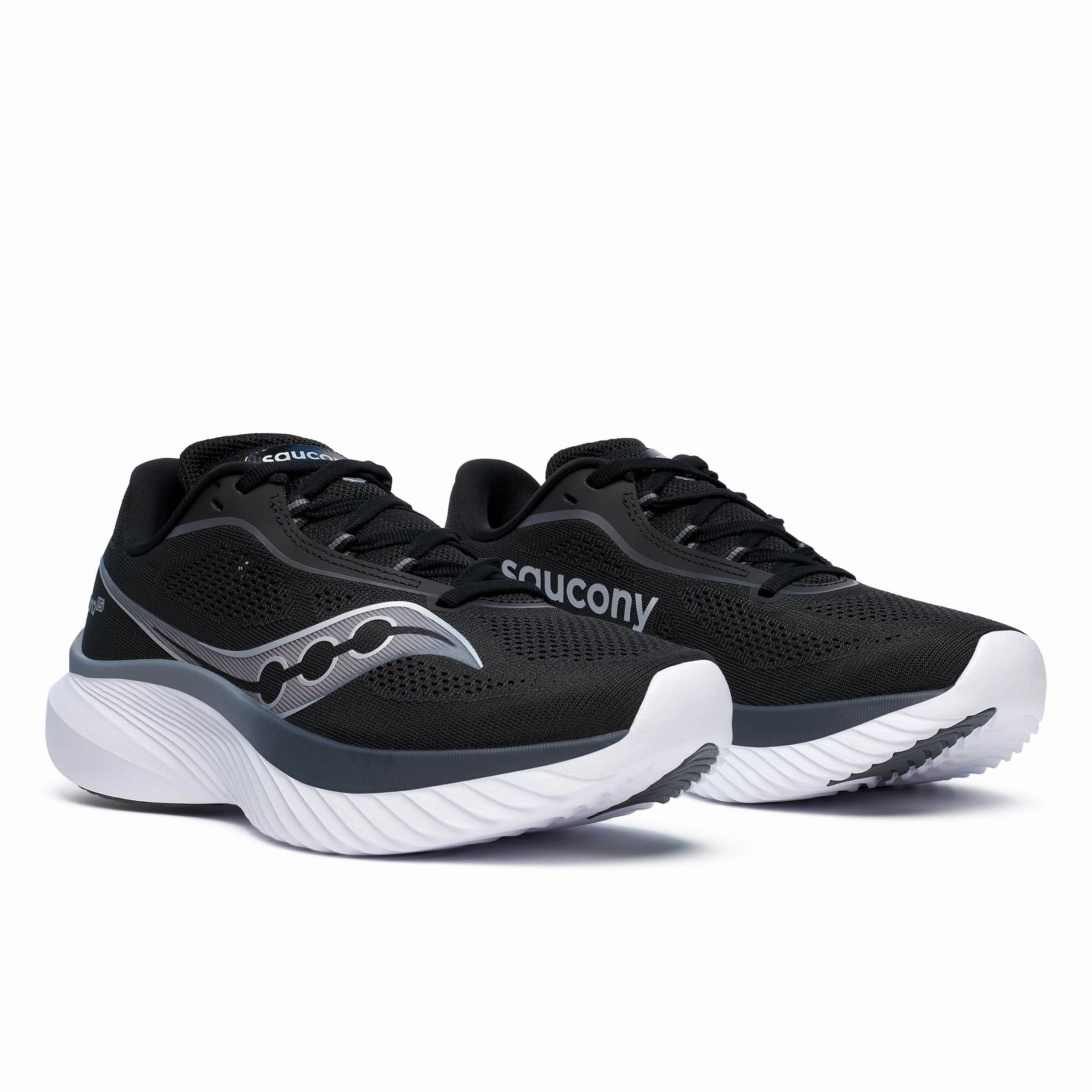 Workout Gear retirement - themed running shoes Saucony Kinvara 15 Women's Running Shoes in Black/White