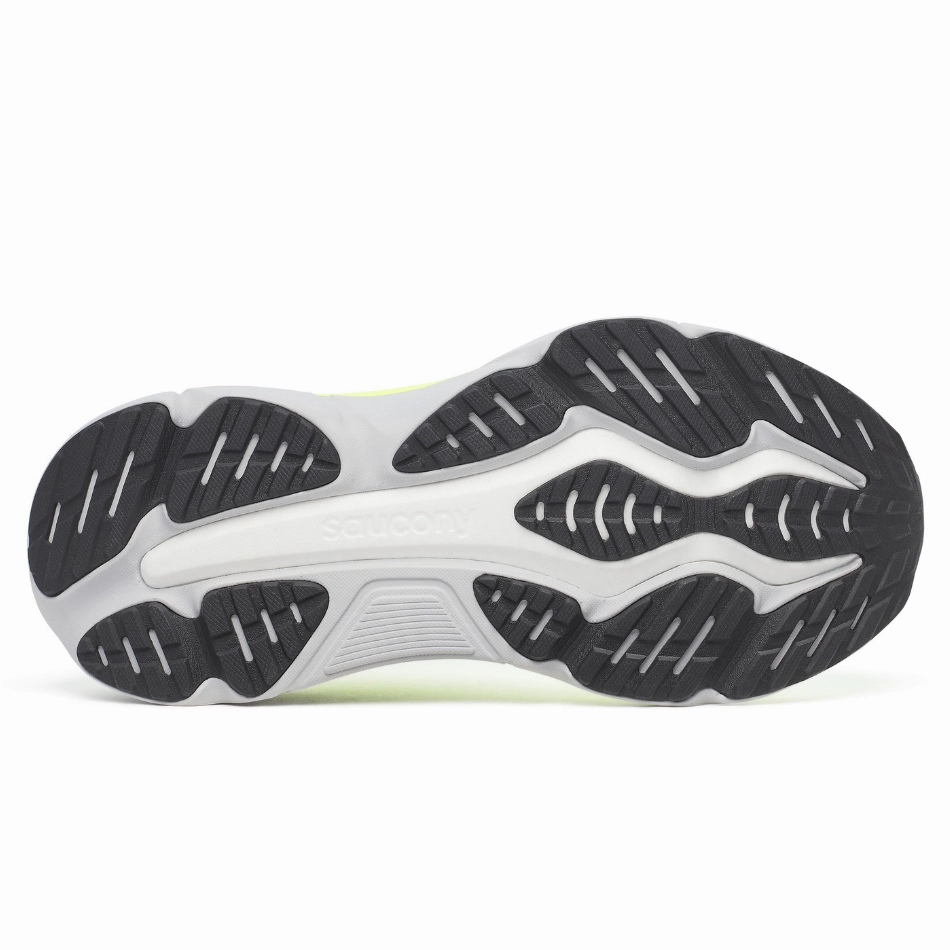 Male Brand Saucony Men's Hurricane 25 Running Shoes in Citron/Black - Online Exclusive