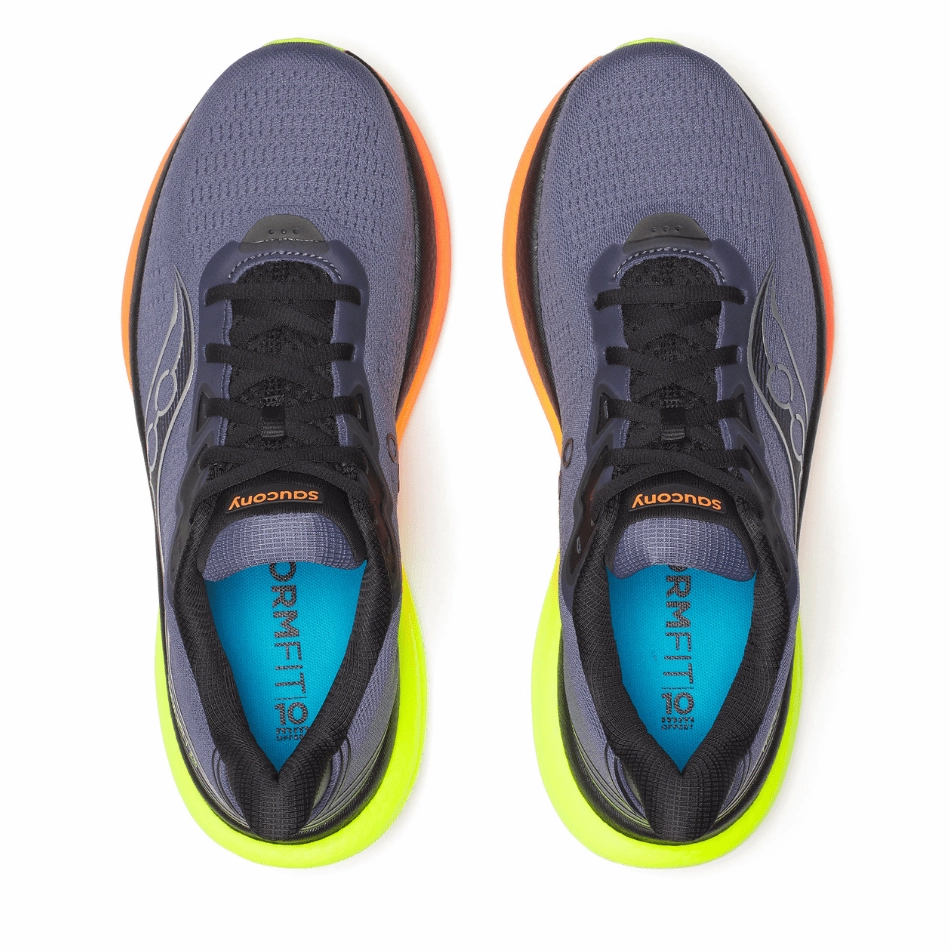 cool - down runs foldable running shoes Saucony Men's Triumph 23 Running Shoes in Shadow/Vizi AW25