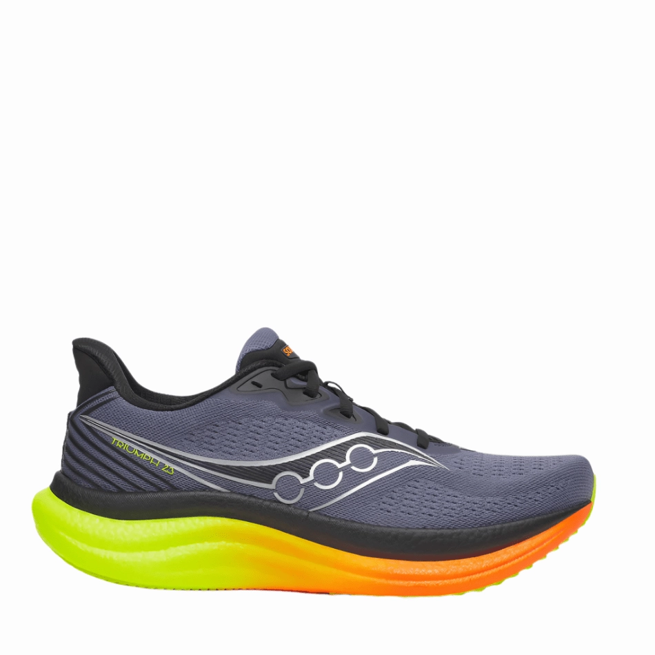 Saucony Men's Triumph 23 Running Shoes in Shadow/Vizi AW25 Performance-enhancing