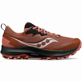 Saucony Peregrine 14 GORE-TEX Womens Trail Running Shoes - Red Natural Foot Strike jogger shoes