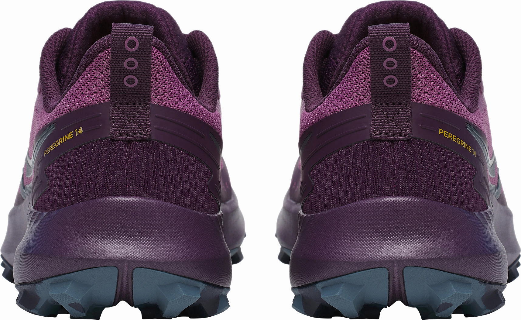 Saucony Peregrine 14 Womens Trail Running Shoes - Purple aerobic running wear Flat Ground