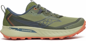 buckle closure shoes Saucony Peregrine 15 GORE-TEX Womens Trail Running Shoes - Green