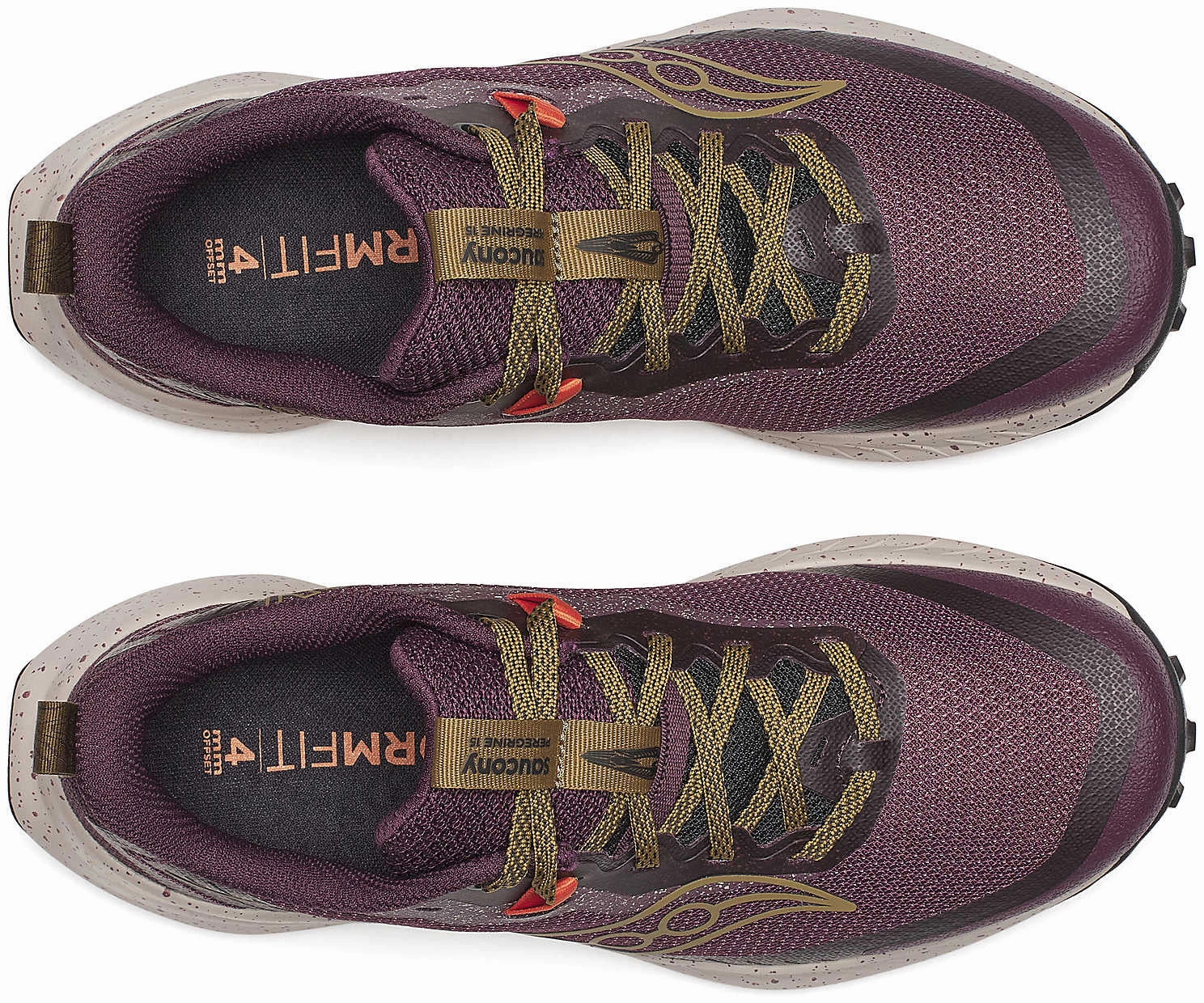 Carbon Fiber Reinforcement flat - foot support shoes Saucony Peregrine 15 Womens Trail Running Shoes - Red