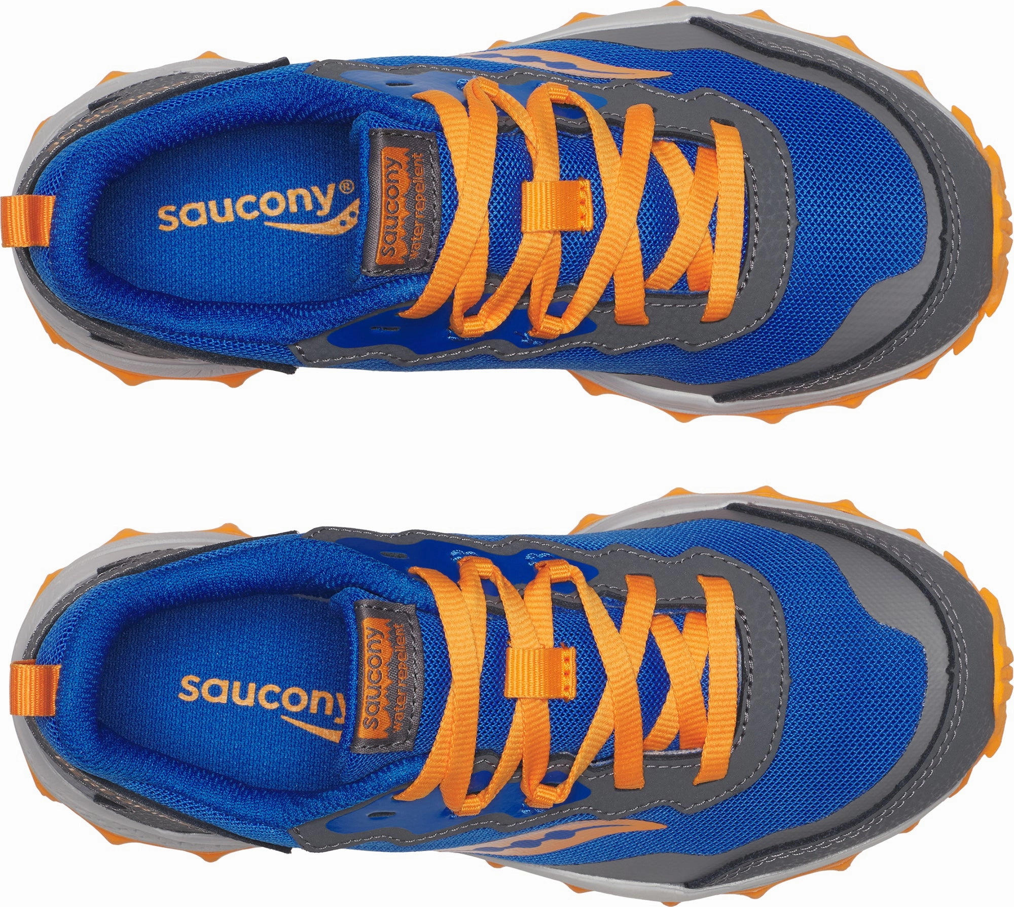 Saucony Peregrine KDZ Shield Junior Trail Running Shoes - Blue slip - on running shoes basketball - compatible shoes