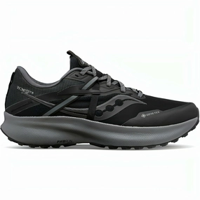 speed - optimized shoes Saucony Ride 15 TR GORE-TEX Mens Trail Running Shoes - Black